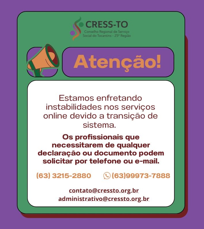 Instabilidade nos serviços Online